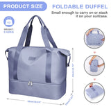 Travel Duffle Bag Large Gym Tote Bag for Women,  Weekender Bag Dry & Wet Seperated Design Carry on Bag for Airplane, Ladies Beach Bag Overnight Bag Waterproof Hospital Bag Luggage Bag, 36L