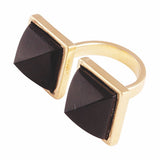 Tiger's Eye Quartz Double Pyramid Ring - Presidential Brand (R)