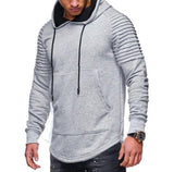 Mens Slim Fit Biker Hoodie in Black - Presidential Brand (R)