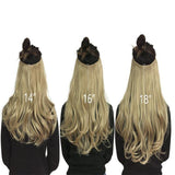 12‘’ 14" 16" 18" Wave Halo Hair Extensions Invisible Ombre Bayalage Synthetic Natural Flip Hidden Secret Wire Crown Grey Pink - Presidential Brand (R)