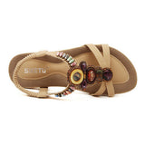 Sandals Beach Peep Toe Summer Leisure Chic Shoes Casual Flat - Presidential Brand (R)