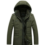 Mens Winter Hooded Military Style Coat in Black - Presidential Brand (R)