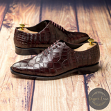 Whole Cut Alligator texture Shoes
