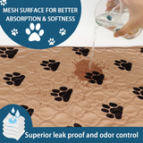 Washable Pet Diaper Mat Waterproof Dog Urine Pad Reusable Dogs Cat Diapers Pads Cute Paw Print Seat Cover Mats For Sofa Bed