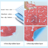 Washable Pet Diaper Mat Waterproof Dog Urine Pad Reusable Dogs Cat Diapers Pads Cute Paw Print Seat Cover Mats For Sofa Bed