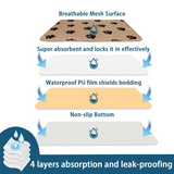 Washable Pet Diaper Mat Waterproof Dog Urine Pad Reusable Dogs Cat Diapers Pads Cute Paw Print Seat Cover Mats For Sofa Bed