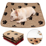 Washable Pet Diaper Mat Waterproof Dog Urine Pad Reusable Dogs Cat Diapers Pads Cute Paw Print Seat Cover Mats For Sofa Bed