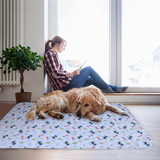 Washable Pet Diaper Mat Waterproof Dog Urine Pad Reusable Dogs Cat Diapers Pads Cute Paw Print Seat Cover Mats For Sofa Bed