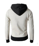Mens High Collar Windproof Hoodie Light Gray - Presidential Brand (R)