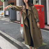 Womens Double Breasted Long Trench - Presidential Brand (R)