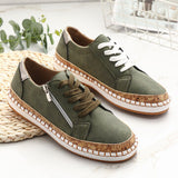 Women Folkways Printing Comfy Non Slip Casual Chunky Flats Shoes - Presidential Brand (R)