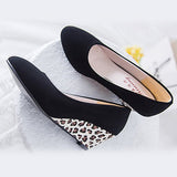 Pumps Women Slip On Casual Leopard Wedge Heels Platform Leisure Shoes - Presidential Brand (R)