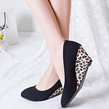 Pumps Women Slip On Casual Leopard Wedge Heels Platform Leisure Shoes - Presidential Brand (R)