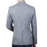 Mens Mandarin Collar Blazer in Darky Gray - Presidential Brand (R)