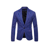 Mens Striped One Button Blazer - Presidential Brand (R)