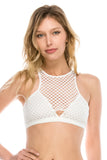 Ladies high-neck fishnet bralette - Presidential Brand (R)