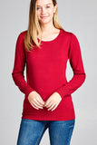 Ladies fashion long sleeve crew neck classic sweater - Presidential Brand (R)