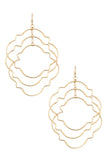 Ladies fashion multi link quatrefoil dangle earring - Presidential Brand (R)