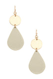 Ladies fashion disk link teardrop earring - Presidential Brand (R)