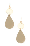 Ladies fashion disk link teardrop earring - Presidential Brand (R)