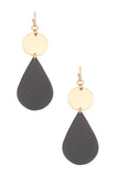 Ladies fashion disk link teardrop earring - Presidential Brand (R)
