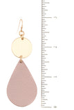 Ladies fashion disk link teardrop earring - Presidential Brand (R)