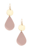 Ladies fashion disk link teardrop earring - Presidential Brand (R)