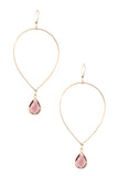 Ladies fashion faceted gem teardrop dangle earring - Presidential Brand (R)