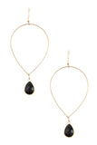 Ladies fashion faceted gem teardrop dangle earring - Presidential Brand (R)