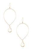 Ladies fashion faceted gem teardrop dangle earring - Presidential Brand (R)