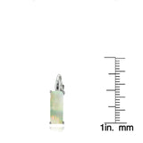 Sterling Silver Simulated Mother of Pearl Rectangle Leverback Drop Earrings - Presidential Brand (R)