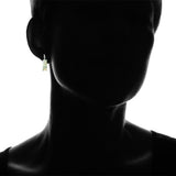 Sterling Silver Simulated Mother of Pearl Rectangle Leverback Drop Earrings - Presidential Brand (R)