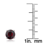 Swarovski Elements Garnet January Birthstone Stud Earrings in Gold Tone - Presidential Brand (R)