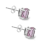 Swarovski Elements Alexandrite June Birthstone Stud Earrings in Gold Tone - Presidential Brand (R)