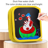 8/10/12 Pages Children Soft Painting Board Toy Creative Doodle Book With Water Based Colored Chalk Kids Drawing Toy For Gift