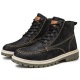 PU leather footwear fashion classic motorcycle boots spring and autumn high-top large size men shoes zapatos de hombre - Presidential Brand (R)