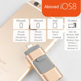 Supersonic 3 in 1 OTG Metal Usb Flash Drive pendrive For iPhone 6/6s/6Plus/7/7Plus/8/X Usb/Micro USB /Lightning for Android PC - Presidential Brand (R)