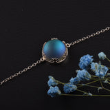 Moonlight Stone Aurora Borealis Bracelet s925 Sterling Silver Elegant - Presidential Brand (R)