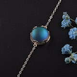 Moonlight Stone Aurora Borealis Bracelet s925 Sterling Silver Elegant - Presidential Brand (R)