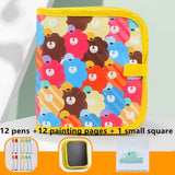 8/10/12 Pages Children Soft Painting Board Toy Creative Doodle Book With Water Based Colored Chalk Kids Drawing Toy For Gift