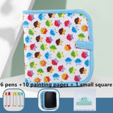 8/10/12 Pages Children Soft Painting Board Toy Creative Doodle Book With Water Based Colored Chalk Kids Drawing Toy For Gift