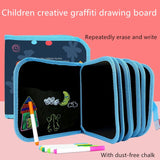 8/10/12 Pages Children Soft Painting Board Toy Creative Doodle Book With Water Based Colored Chalk Kids Drawing Toy For Gift