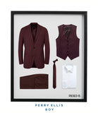 Perry Ellis Boys Suit Burgundy Suits For Boy's - Presidential Brand (R)
