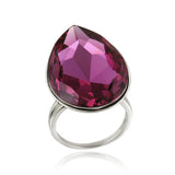 Swarovski Elements Fuchsia Teardrop Fashion Ring - Presidential Brand (R)