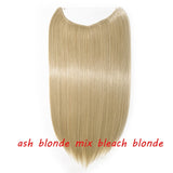 S-noilite 20inch Invisible Wire No Clip One Piece Halo Hair Extension flip in false hair Hairpieces Synthetic hair for women - Presidential Brand (R)