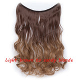 S-noilite 20inch Invisible Wire No Clip One Piece Halo Hair Extension flip in false hair Hairpieces Synthetic hair for women - Presidential Brand (R)