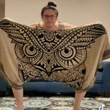 Owl Romper Dress As Seen on TK Viral Video Jumper Dress Jumpsuit Pulling Pocket Up To Neck with The Owl Print on Full Display