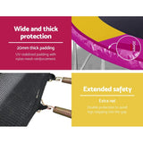 Everfit 14FT Trampoline Round Trampolines With Basketball Hoop Kids Present Gift Enclosure Safety Net Pad Outdoor Multi-coloured - Presidential Brand (R)