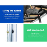 Everfit 14FT Trampoline Round Trampolines With Basketball Hoop Kids Present Gift Enclosure Safety Net Pad Outdoor Multi-coloured - Presidential Brand (R)