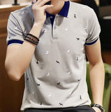 Mens Short Sleeve Polo Shirt with Deers - Presidential Brand (R)